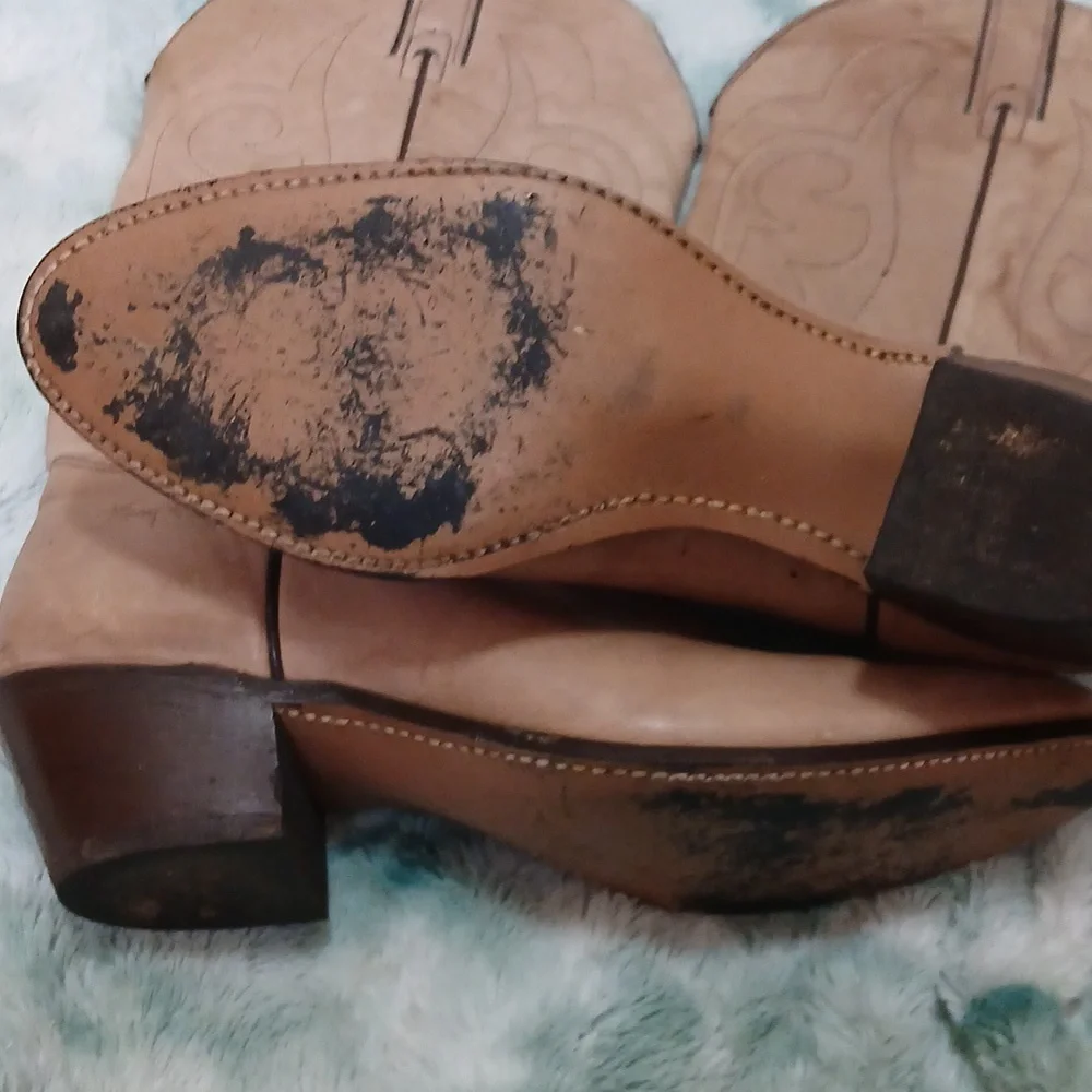 Kenny Rogers cowboy boots tan colored - Picture 6 of 6